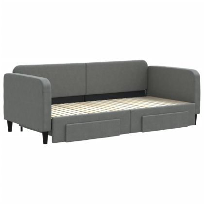 Дневно легло с уширение и чекмеджета, без матрак, 90x200 см