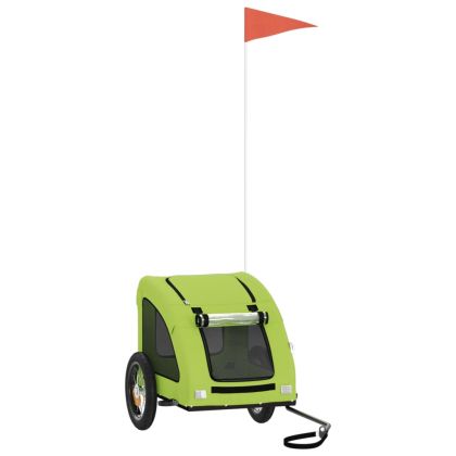 Ремарке за колело за любимци зелен Оксфорд плат и желязо