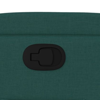 Изправящ реклайнер стол, тъмнозелен, текстил