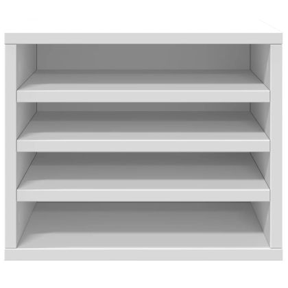 Органайзер за бюро, бял, 36x26x29,5 см, инженерно дърво