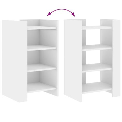 Бюфет, бял, 45x35x75 см, инженерно дърво