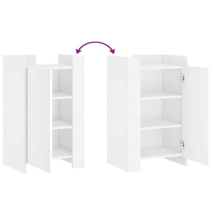 Бюфет, бял, 45x35x75 см, инженерно дърво