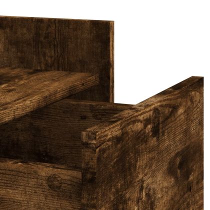 Нощно шкафче, опушен дъб, 45x50x65 см, инженерно дърво