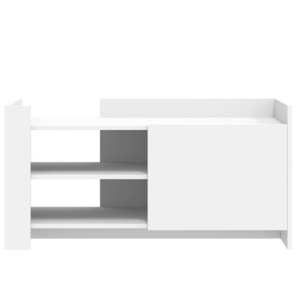 Кафе маса, бяла, 100x50x50 см, инженерно дърво