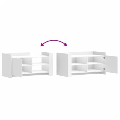 Кафе маса, бяла, 100x50x50 см, инженерно дърво