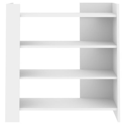 Сайдборд, бял, 73,5x35x75 см, инженерно дърво