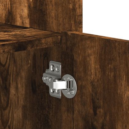 Сайдборд, опушен дъб, 100x35x75 см, инженерно дърво