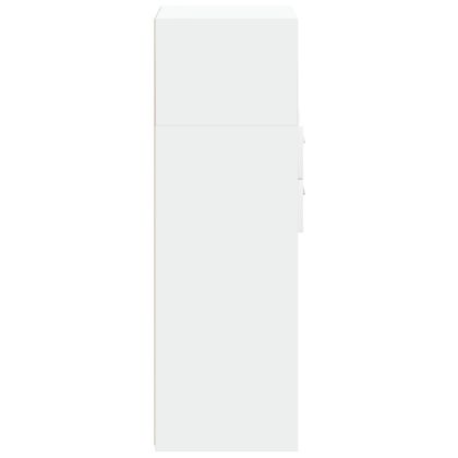 Висок шкаф, бял, 45x42,5x124 см, инженерно дърво