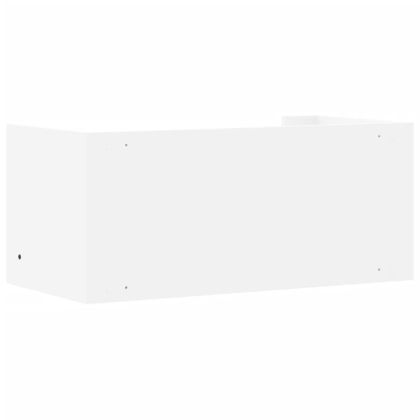 Стенен рафт, бял, 70,5x35x30,5 см, инженерно дърво