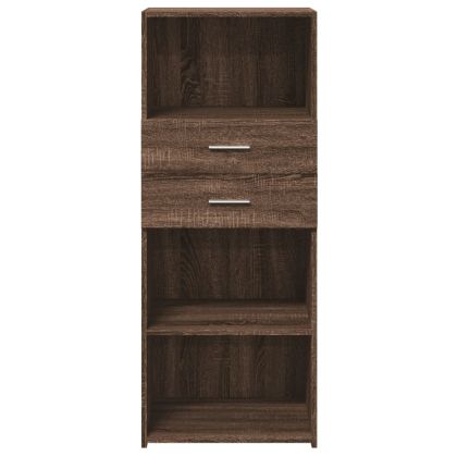 Висок шкаф, кафяв дъб, 50x42,5x124 см, инженерно дърво