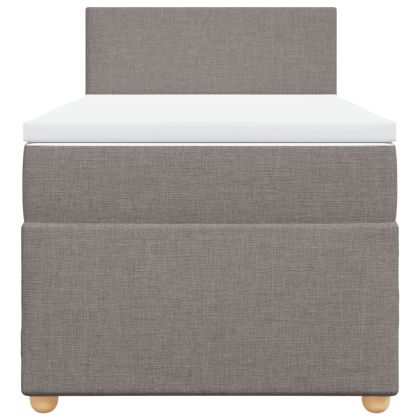 Боксспринг легло с матрак, таупе, 90x200 см, плат