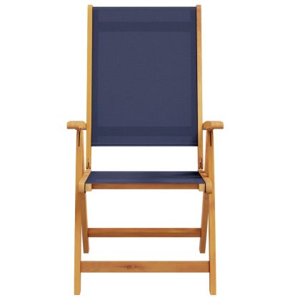 Сгъваеми градински столове, 2 бр, акация масив и textilene