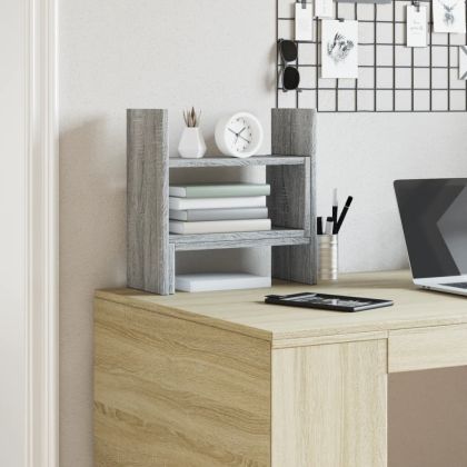 Органайзер за бюро, сив сонома, 38,5x17x39 см, инженерно дърво
