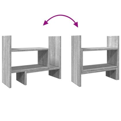 Органайзер за бюро, сив сонома, 38,5x17x39 см, инженерно дърво