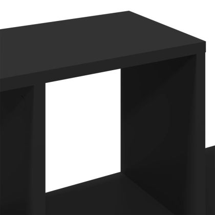 Стенен рафт, черен, 100x20x53 см, инженерно дърво