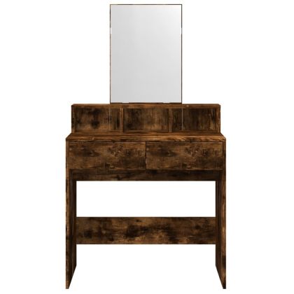 Тоалетка с огледало, Опушен дъб, 80x41x144,5 см