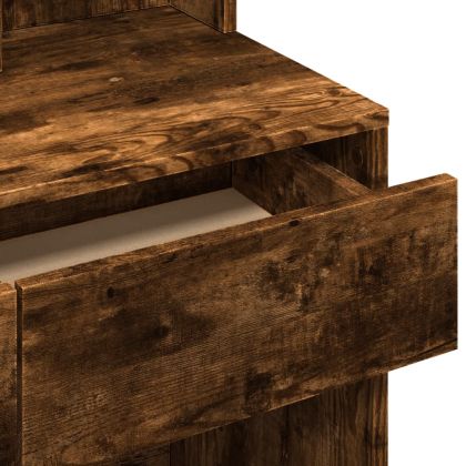 Тоалетка с огледало, Опушен дъб, 80x41x144,5 см