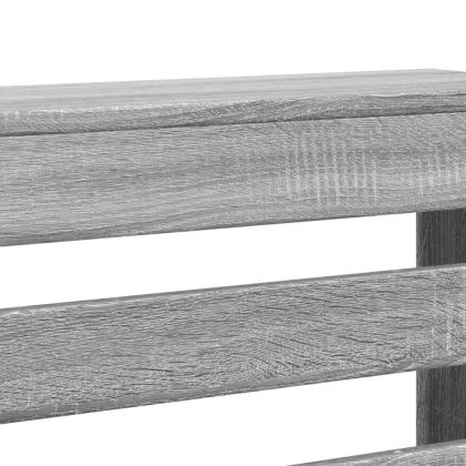 Капак за радиатор, сив сонома, 78x20x82 см, инженерно дърво