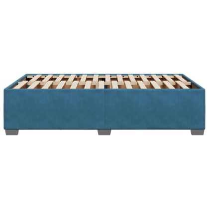 Рамка за легло, синя, 120x190 см, кадифе