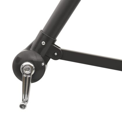 Градински чадър със стоманен прът, син, 269x269x235 см