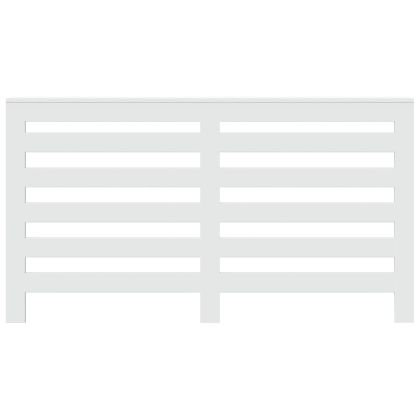 Капак за радиатор, бял, 149x20x82 см, инженерно дърво