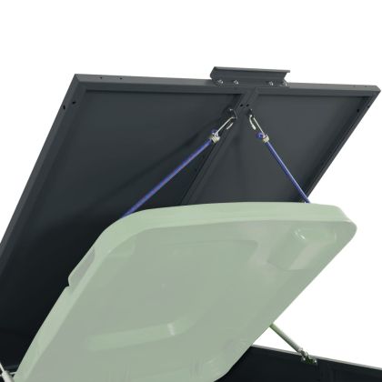 Навес за 6 коша на колела, антрацит, 414x79x117 см, стомана