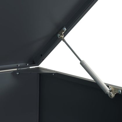 Навес за 6 коша на колела, антрацит, 414x79x117 см, стомана