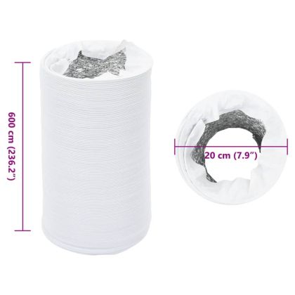 Вентилационен канал алуминий и PVC 6 м Ø20 см