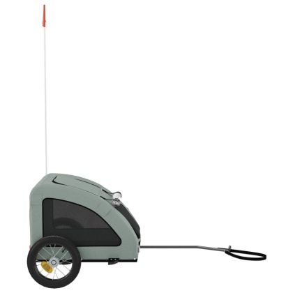 Ремарке за колело за любимци сив Оксфорд плат и желязо