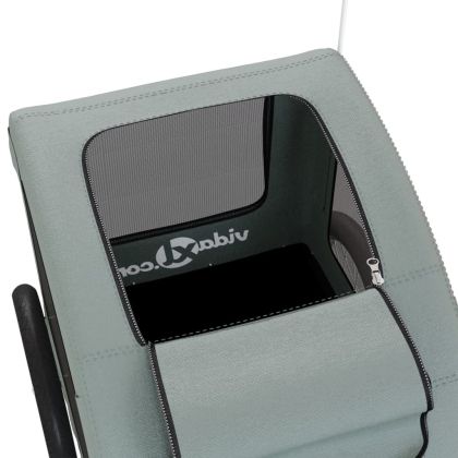 Ремарке за колело за любимци сив Оксфорд плат и желязо