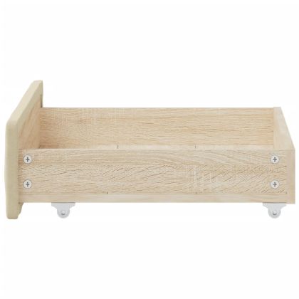 Чекмеджета за легло, 2 бр, кремави, инженерно дърво и плат