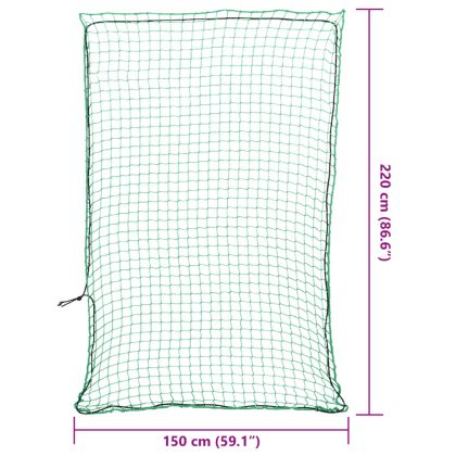 Мрежа за ремарке с еластично въже, зелена, 2,2x1,5 м, PP