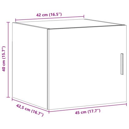 Стенен шкаф, сив сонома, 45x42,5x40 см, инженерно дърво