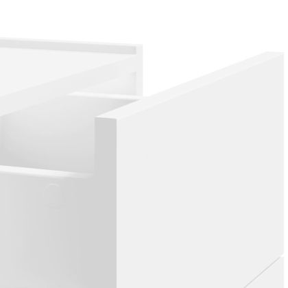 Нощни шкафчета за стенен монтаж, 2 бр, бели, 45x30x35 см