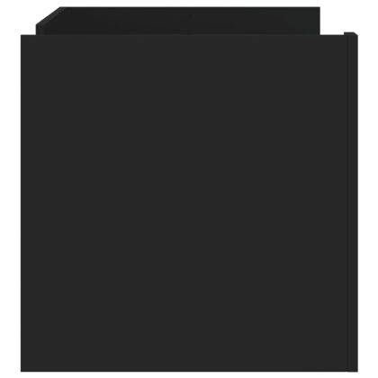 Кафе маса, черна, 100x50x50 см, инженерно дърво