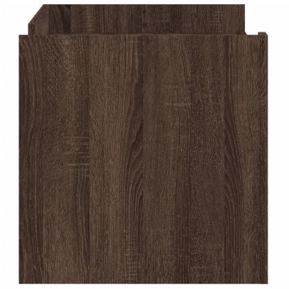 Кафе маса, кафяв дъб, 100x50x50 см, инженерно дърво