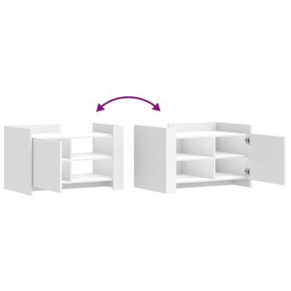 Маса за кафе, бяла, 80x50x50 см, инженерно дърво