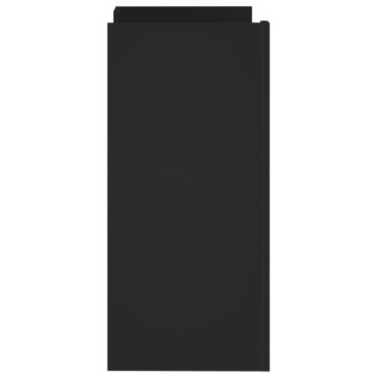 Сайдборд, черен, 73,5x35x75 см, инженерно дърво