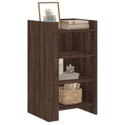 Сайдборд, кафяв дъб, 45x35x75 см, инженерно дърво