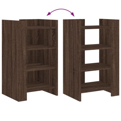 Сайдборд, кафяв дъб, 45x35x75 см, инженерно дърво