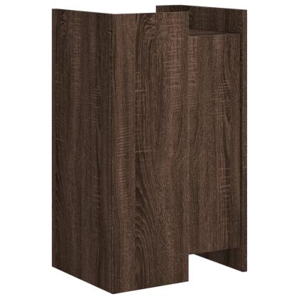 Сайдборд, кафяв дъб, 45x35x75 см, инженерно дърво