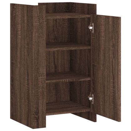 Сайдборд, кафяв дъб, 45x35x75 см, инженерно дърво