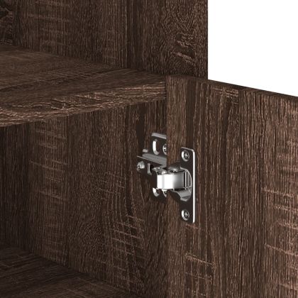 Сайдборд, кафяв дъб, 45x35x75 см, инженерно дърво