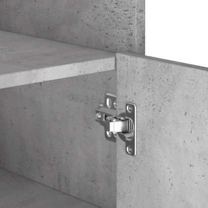 Сайдборд, бетонно сив, 45x35x75 см, инженерно дърво