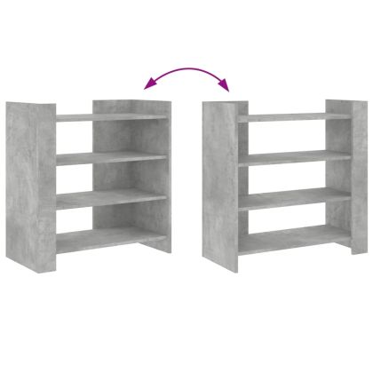 Сайдборд, бетонно сив, 73,5x35x75 см, инженерно дърво