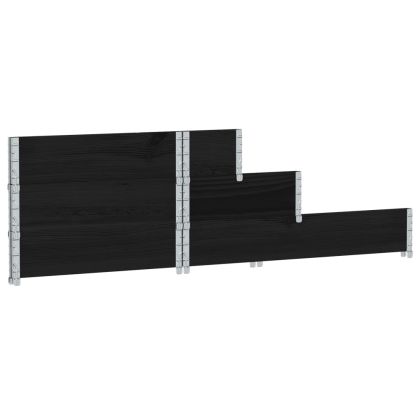 3-степенна повдигната леха, черна, 120x80 см, бор масив