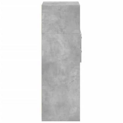 Висок шкаф, бетонно сив, 45x42,5x124 см, инженерно дърво