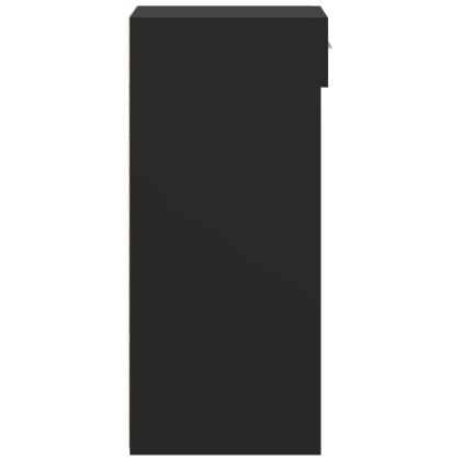 Бюфет, черен, 45x42,5x93 см, инженерно дърво