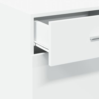 Бюфет, бял, 45x42,5x93 см, инженерно дърво