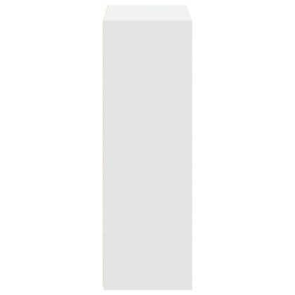 Висок шкаф, бял, 70x41x124 см, инженерно дърво